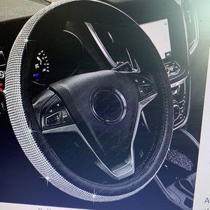Diamond Leather Steering Wheel Cover